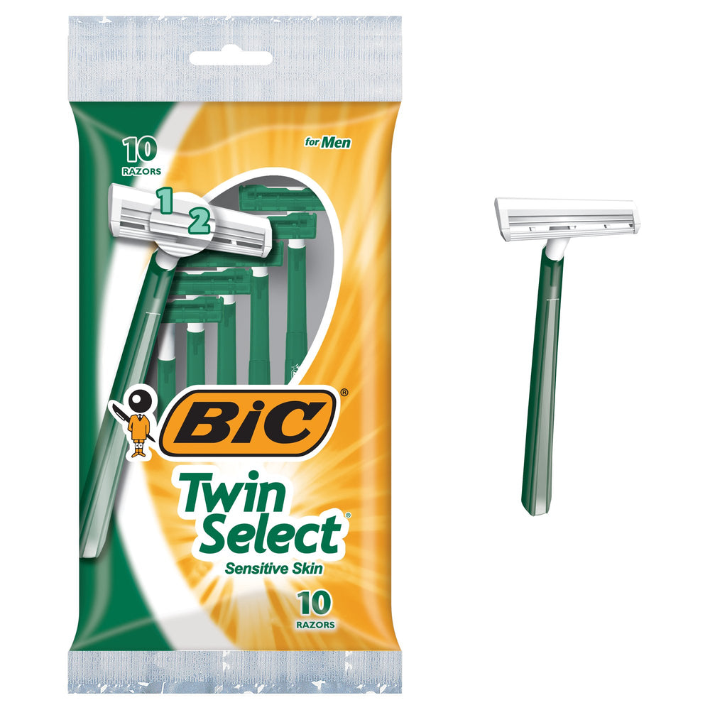 Rasoir jetable BIC Twin Select pour homme — tete slim pour un rasage precis.
