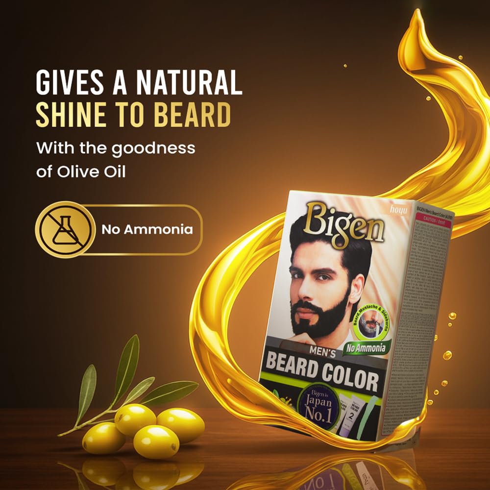 Bigen Barbe Color couverture complète pour teint uniforme.