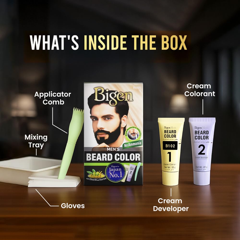 Bigen Barbe Color pratique à utiliser avec les mains.