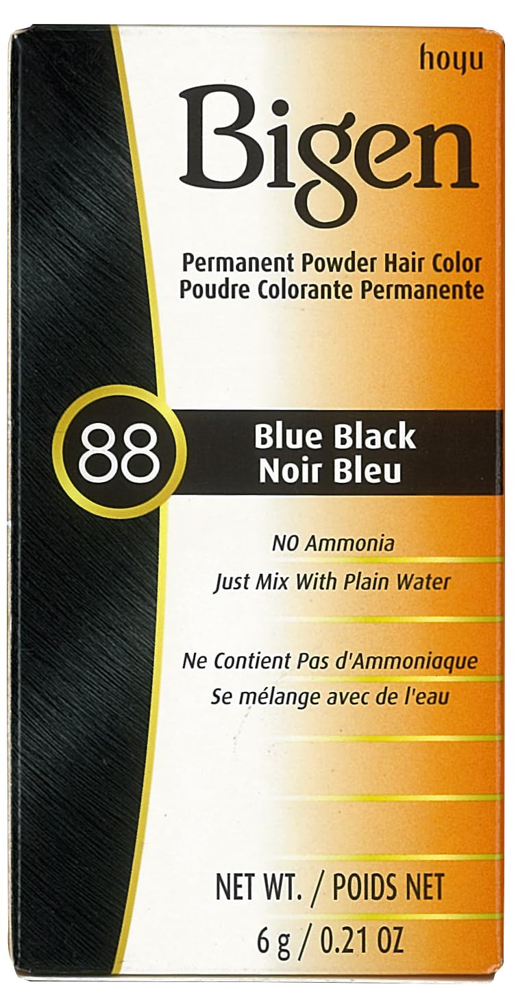 Coloration Poudre Bigen 88 Bleu Noir comprend plateau pour faciliter l'application.