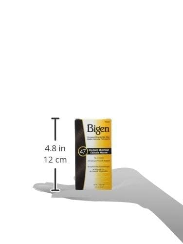 Bigen 47 chatain moyen, emballage prêt à l’emploi pour une couleur fiable.