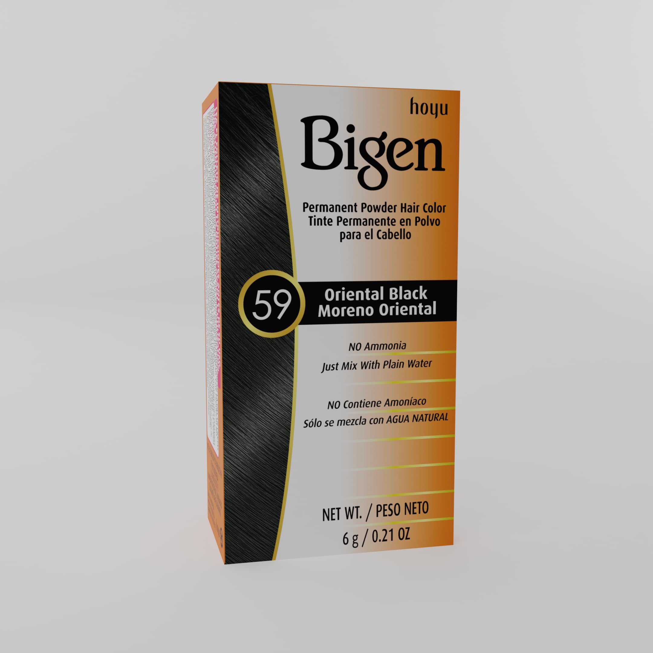 Aspect naturel après utilisation de Bigen Noire Orientale pour un look soigné