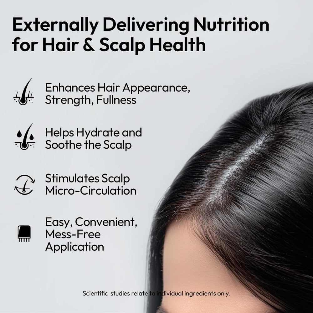 BIGVITA Scalp Serum applicateur: massage stimulant la circulation et absorption optimale.