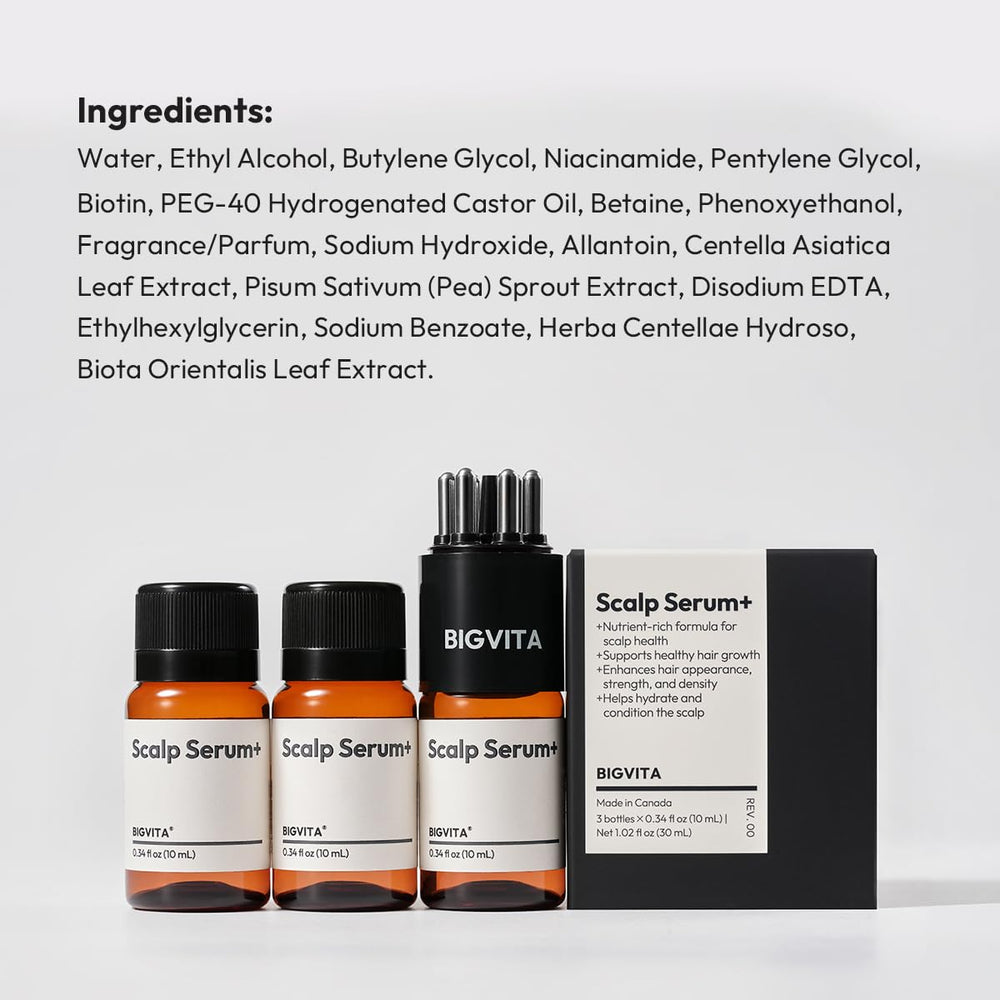BIGVITA Scalp Serum stimulation de la circulation: cheveux qui semblent plus denses.