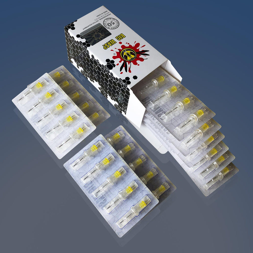 Cartouches BIGWASP emballage hygiénique, sécurité renforcée contre le reflux d'encre.