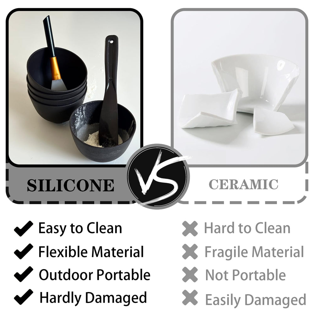 Bol silicone pliable Bigwinyep, rangement compact et voyage facile.