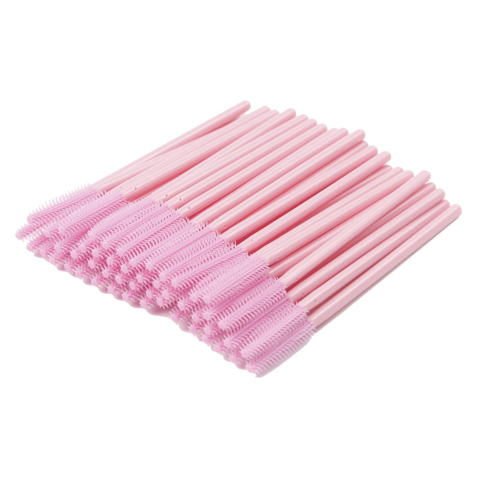 Lot de 100 brosses jetables BIHRTC en silicone pour cils, pratique et hygiénique.