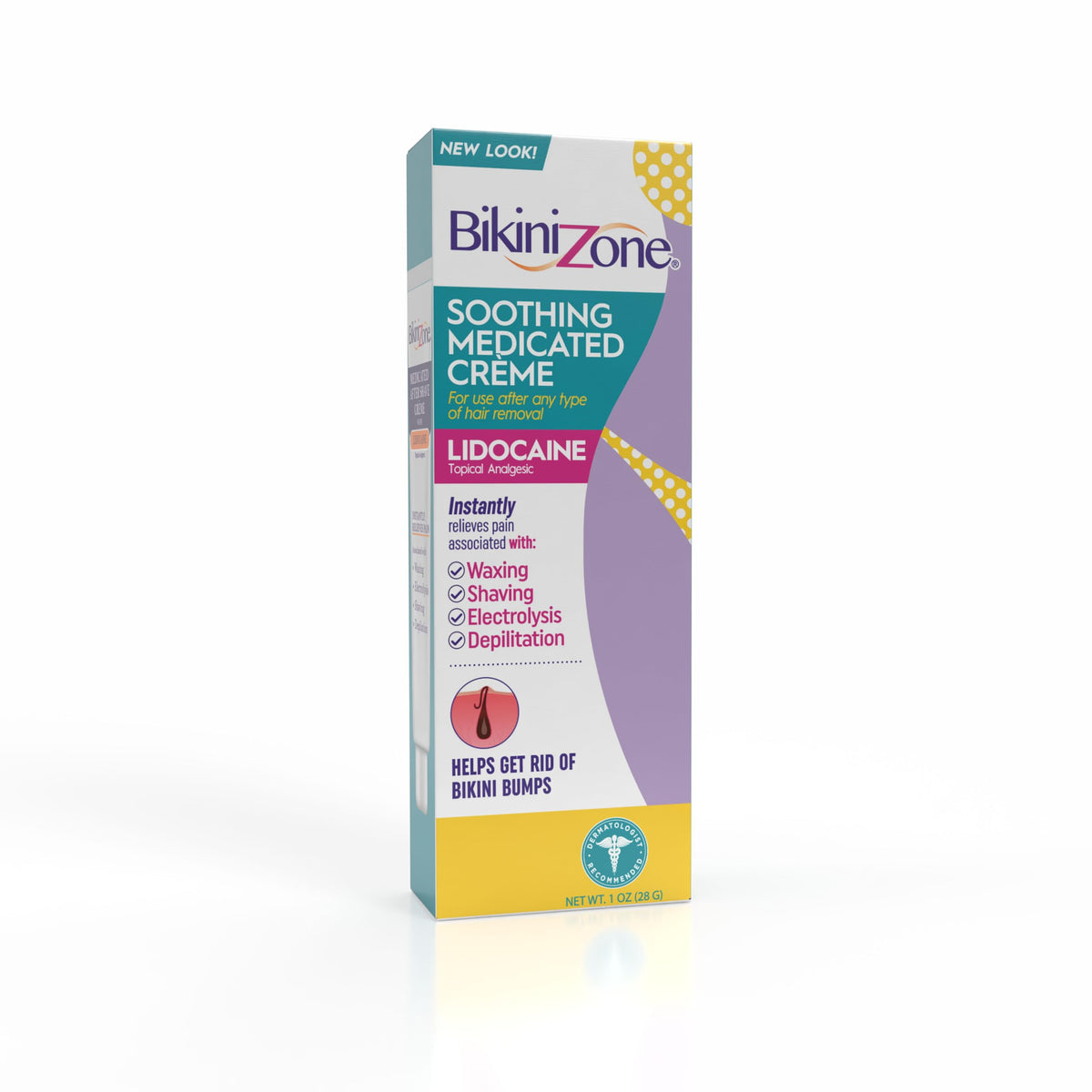 Bikini Zone Crème Après-Rasage : application rapide apaise les irritations.