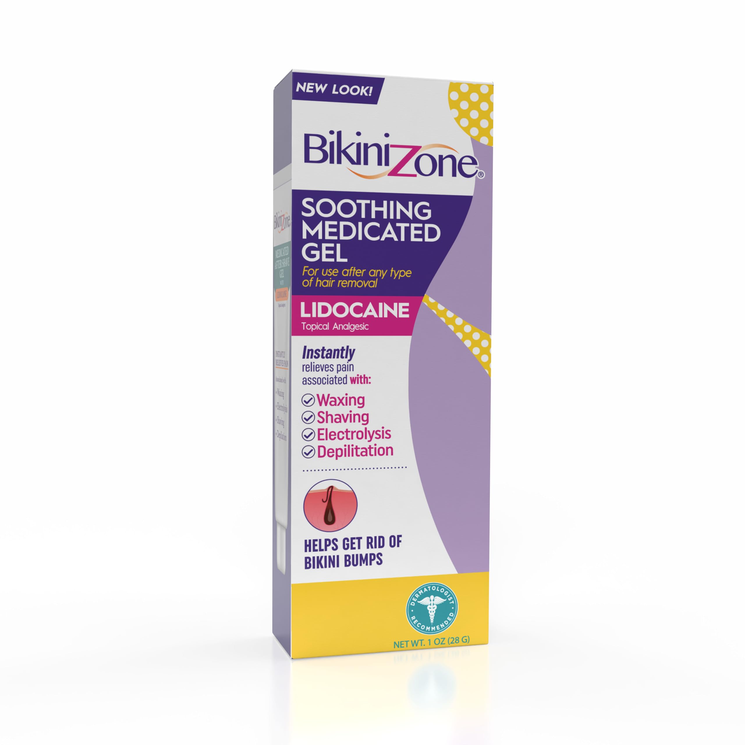 Gel apres rasage Bikini Zone au lidocaine soulage rapidement les irritations.