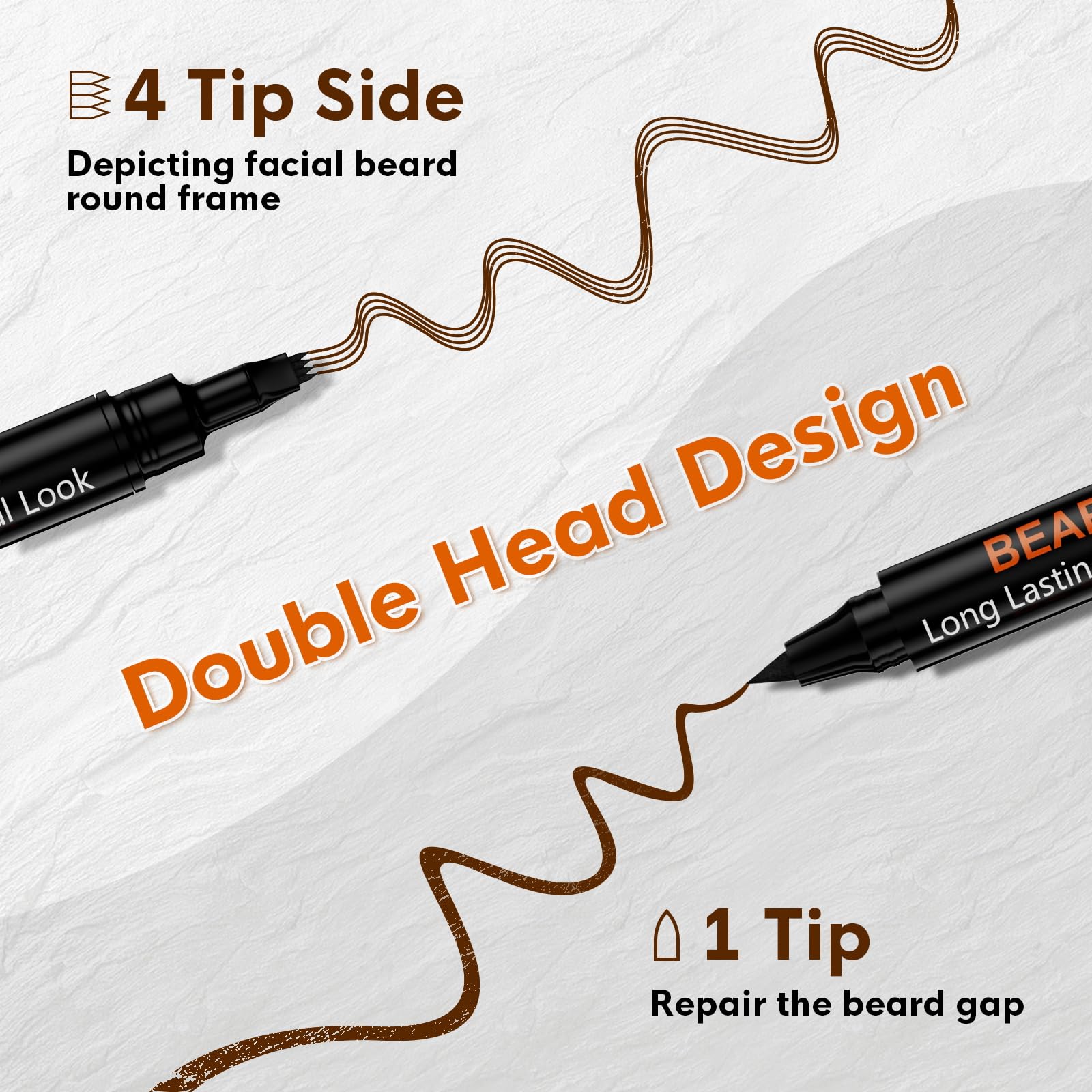 BIKTIC stylo barbe deux recharges assurant densité naturelle.