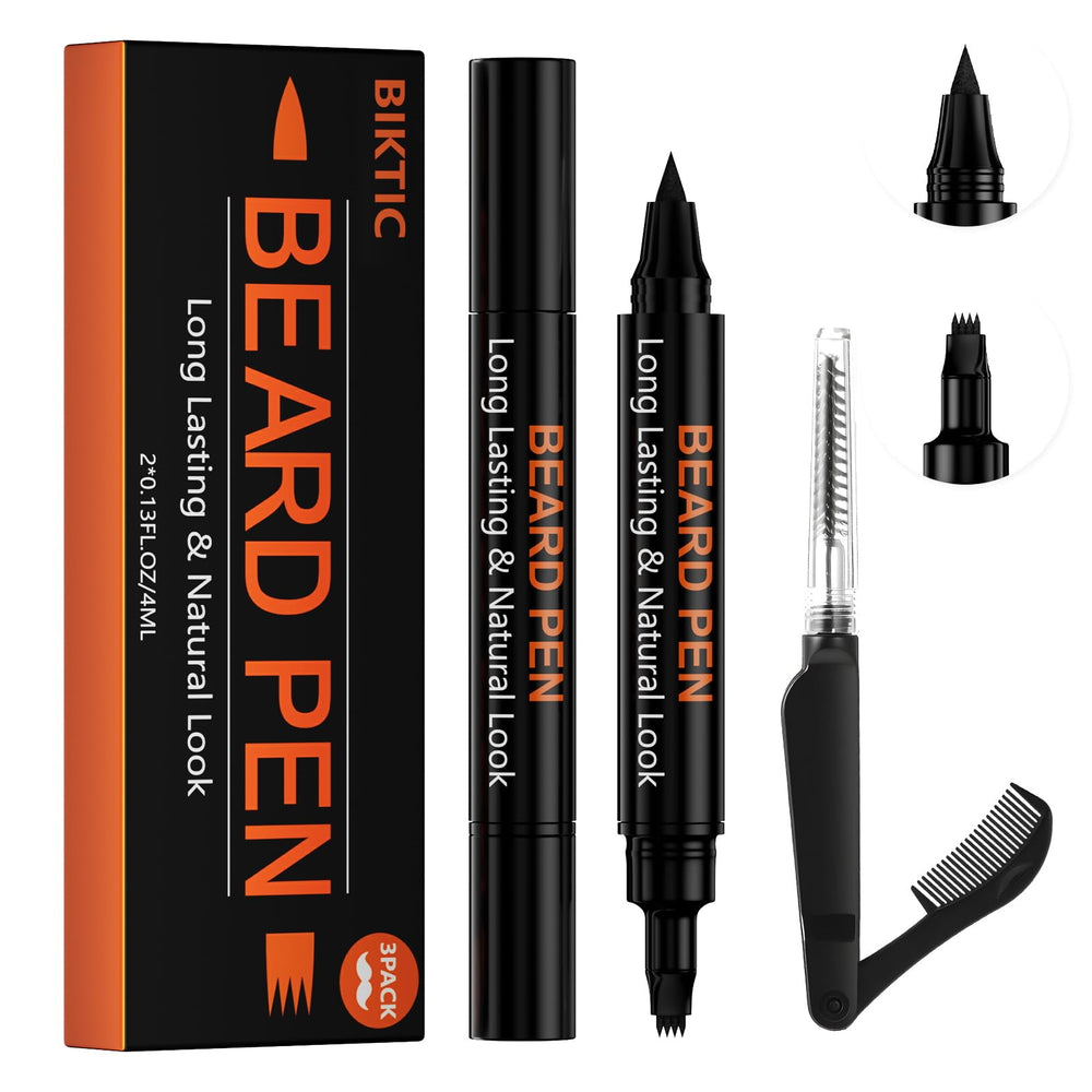 BIKTIC stylo barbe à pointe double pour contours précis et naturel