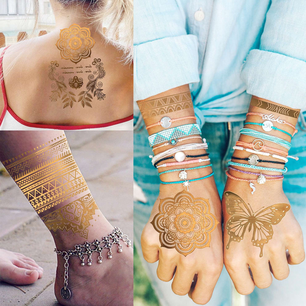 Bilizar or – tatouages festifs pour occasions spéciales et festivals.