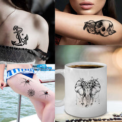 Tatouage temporaire Bilizar 3D serpent, design moderne et expressif.