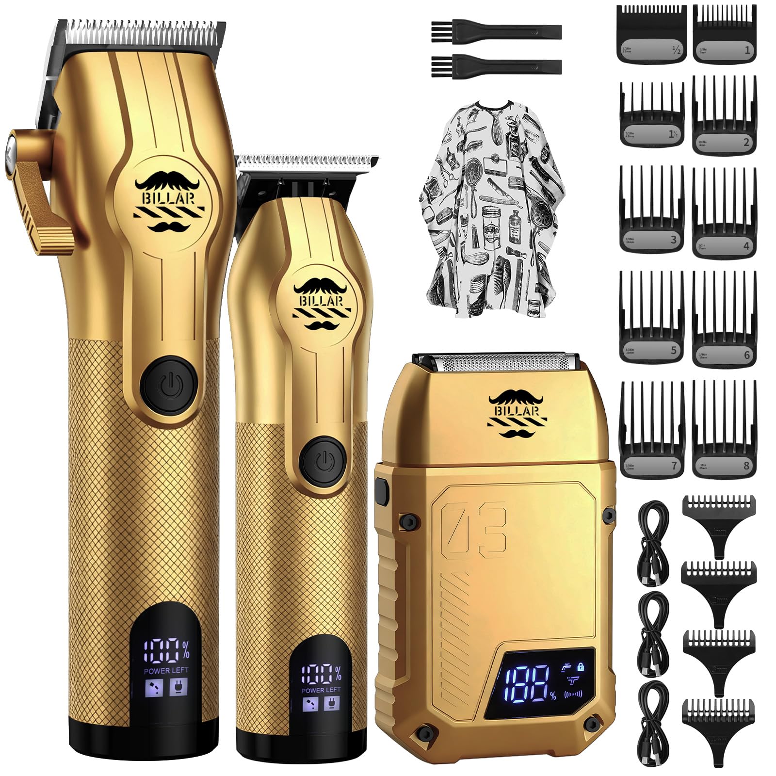Billar Pro coffret tondeuses : ensemble élégant pour coupes précises.