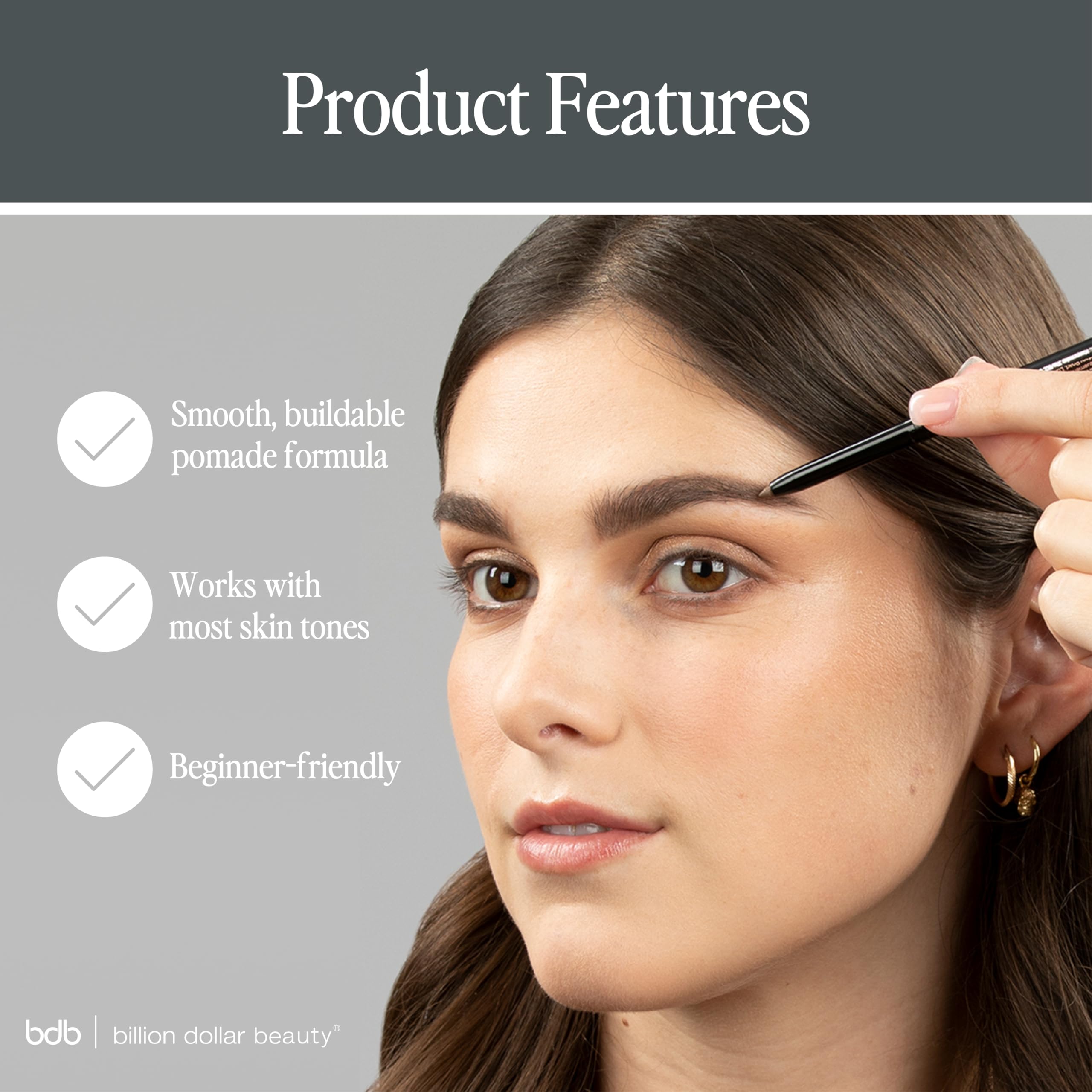 Formule waterproof Billion Dollar Brows pour une tenue durable.