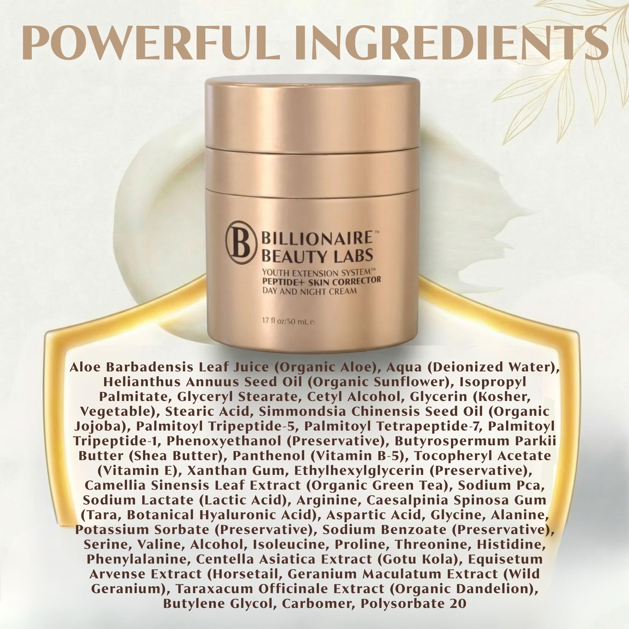 Emballage doux BILLIONAIRE BEAUTY LABS, design pratique et élégant.