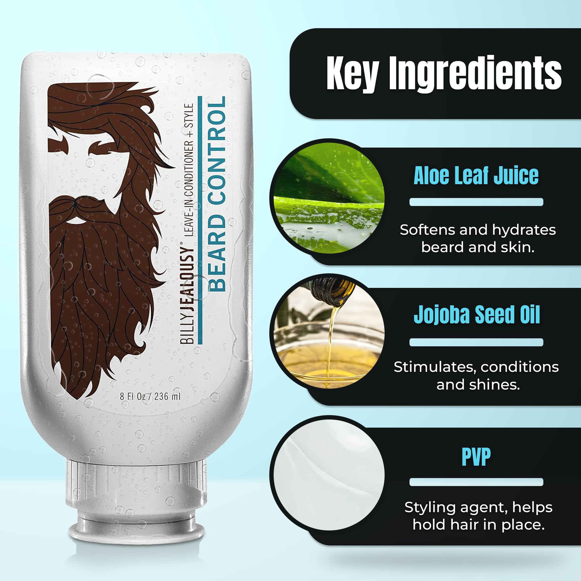 Billy Jealousy Beard Control: application facile pour coiffage discret et rapide.