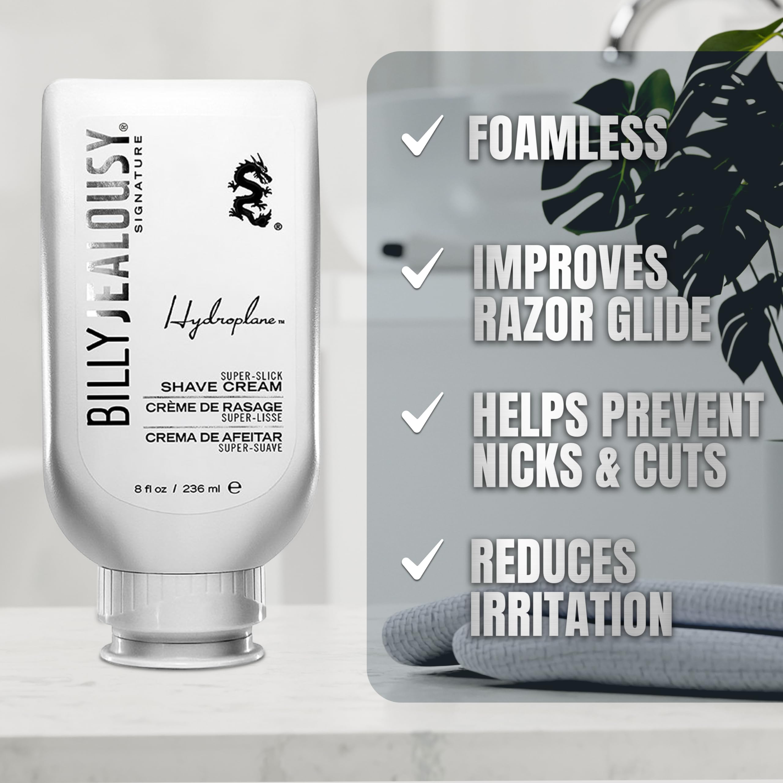 Billy Jealousy Hydroplane parfum agrumes et menthe rafraîchissant.