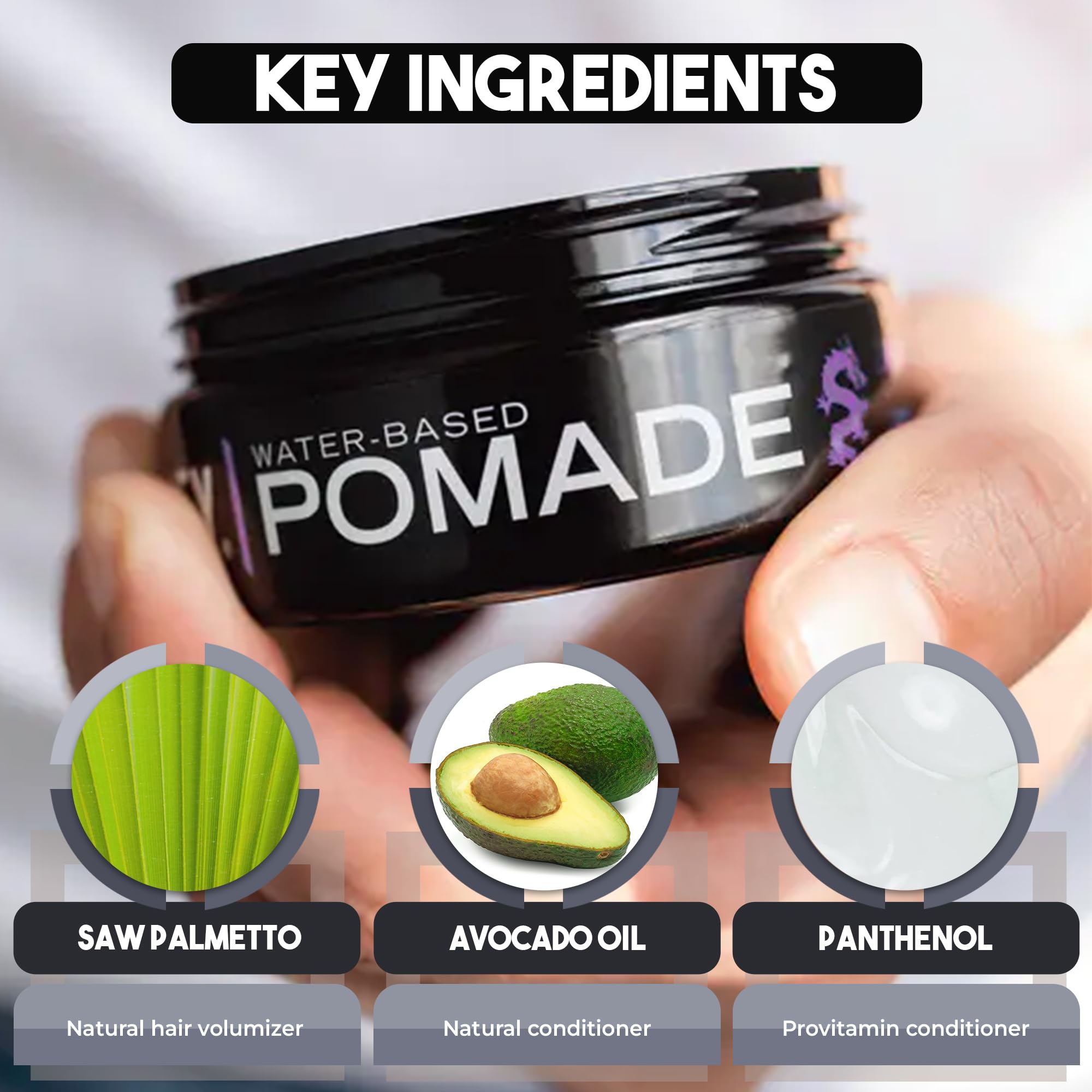 Pompadour maîtrisé et volume optimisé grâce à Lunatic Fringe Pomade.