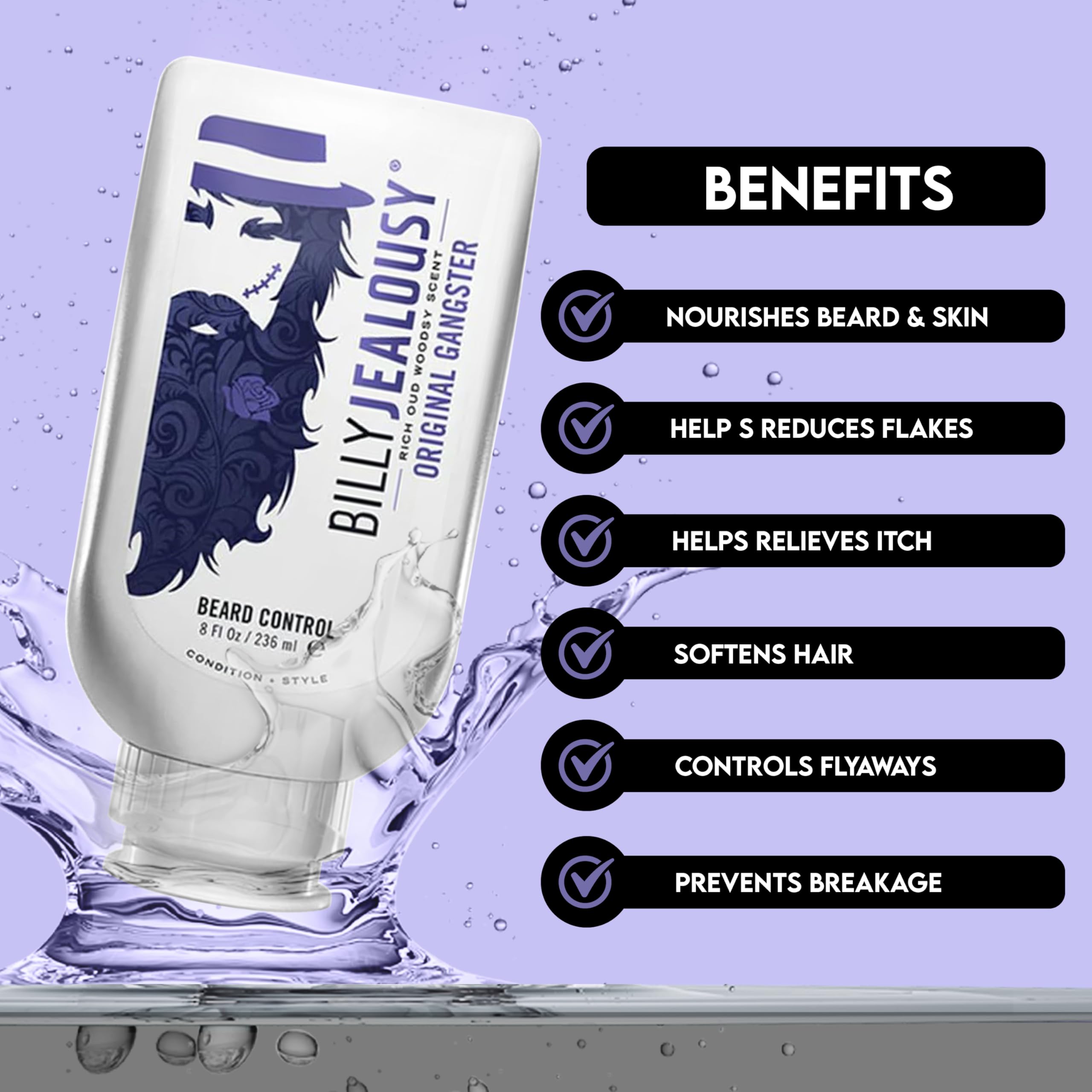 Billy Jealousy Original Gangster – ingrédients Aloe Panthenol hydratants sans alourdir.