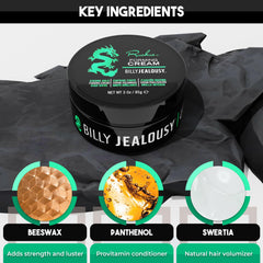 Billy Jealousy Ruckus Crème Formante – tenue adaptable sans résidu sur les cheveux