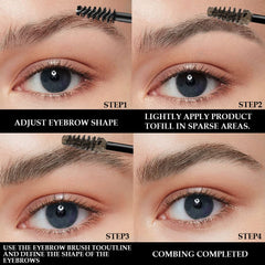 BINGBRUSH Couverture des poils gris pour un fini homogène et naturel des sourcils.