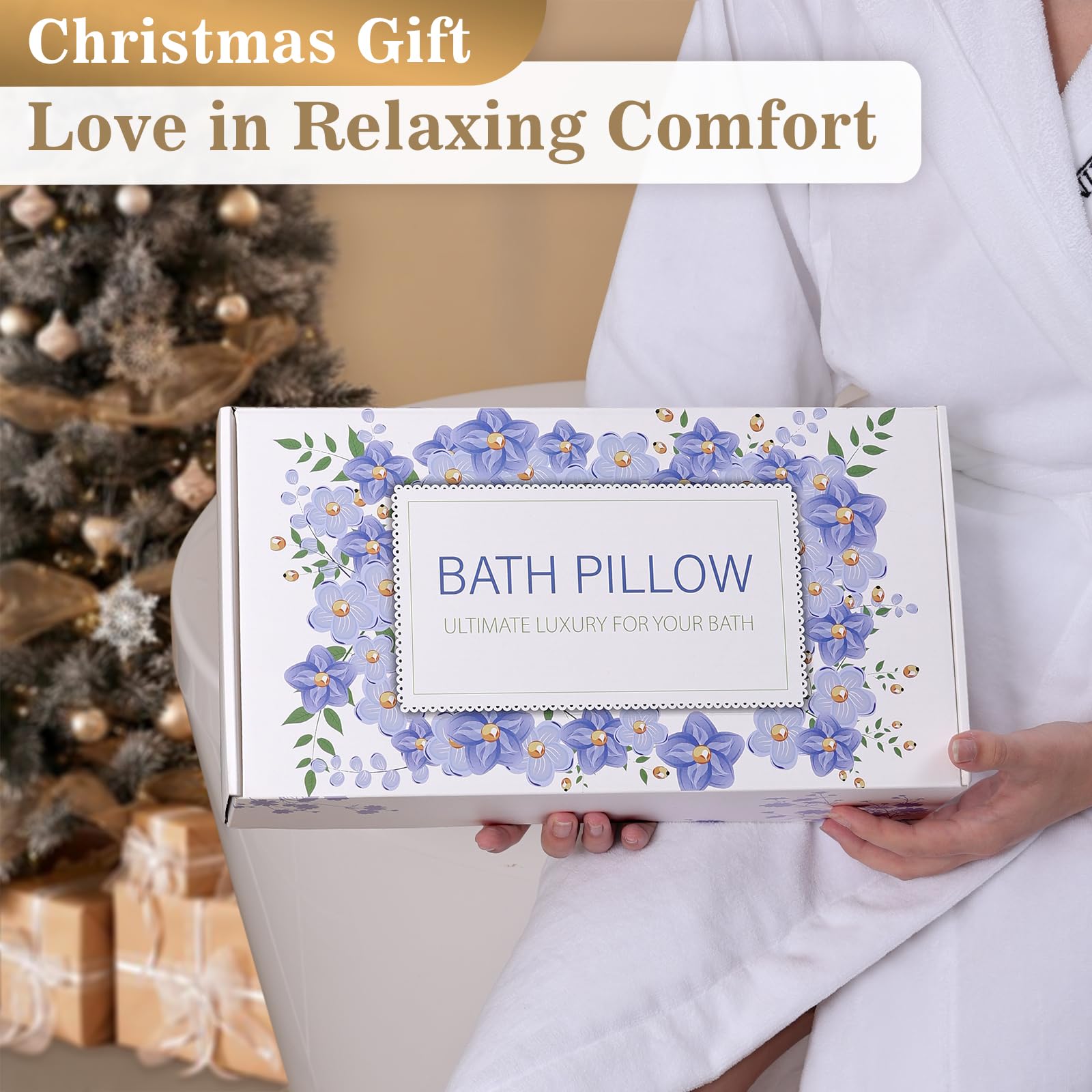 Coussin gris Binobella s'adapte à toutes les baignoires et décors.