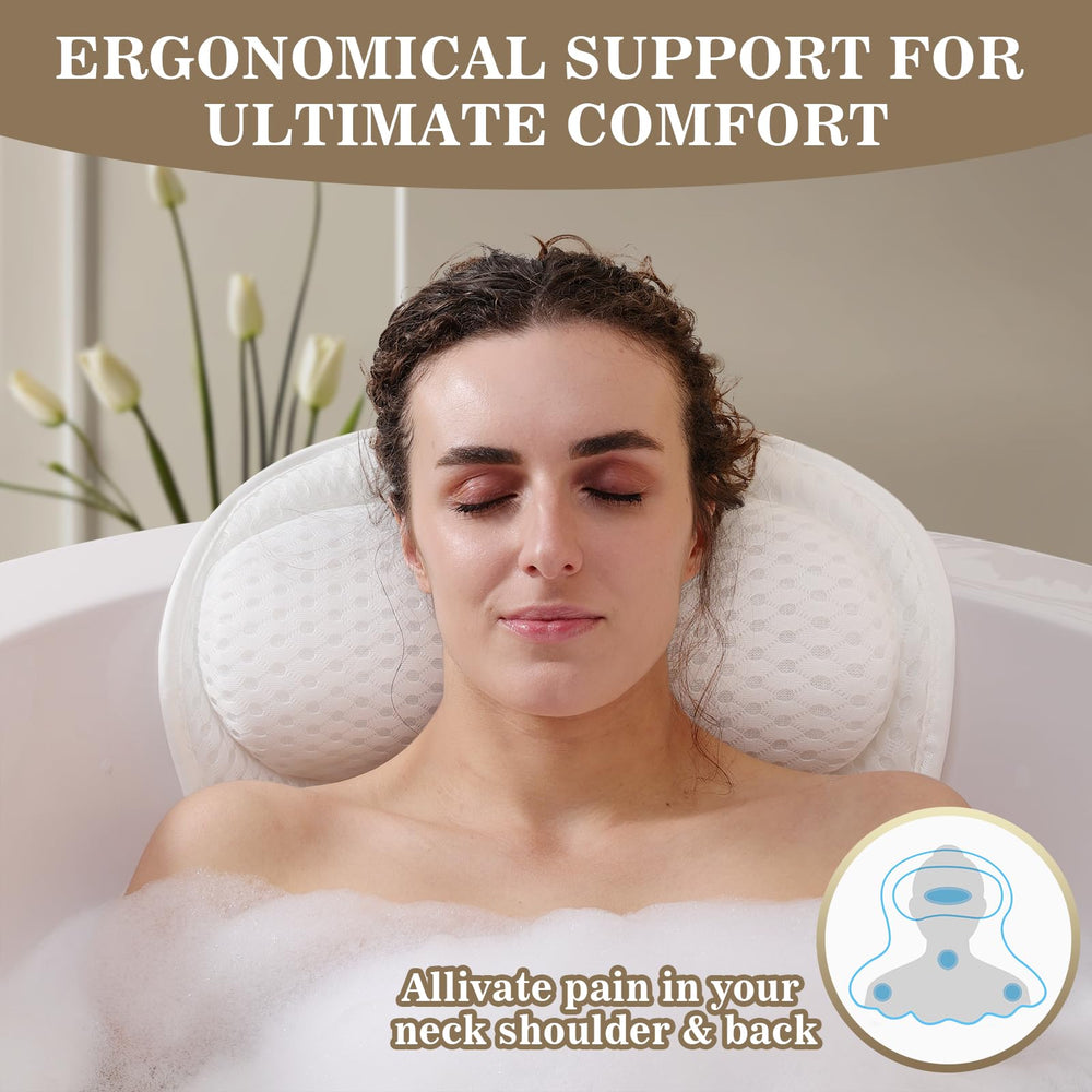 Binobella oreiller de bain soutien-cou-dos pour relaxation