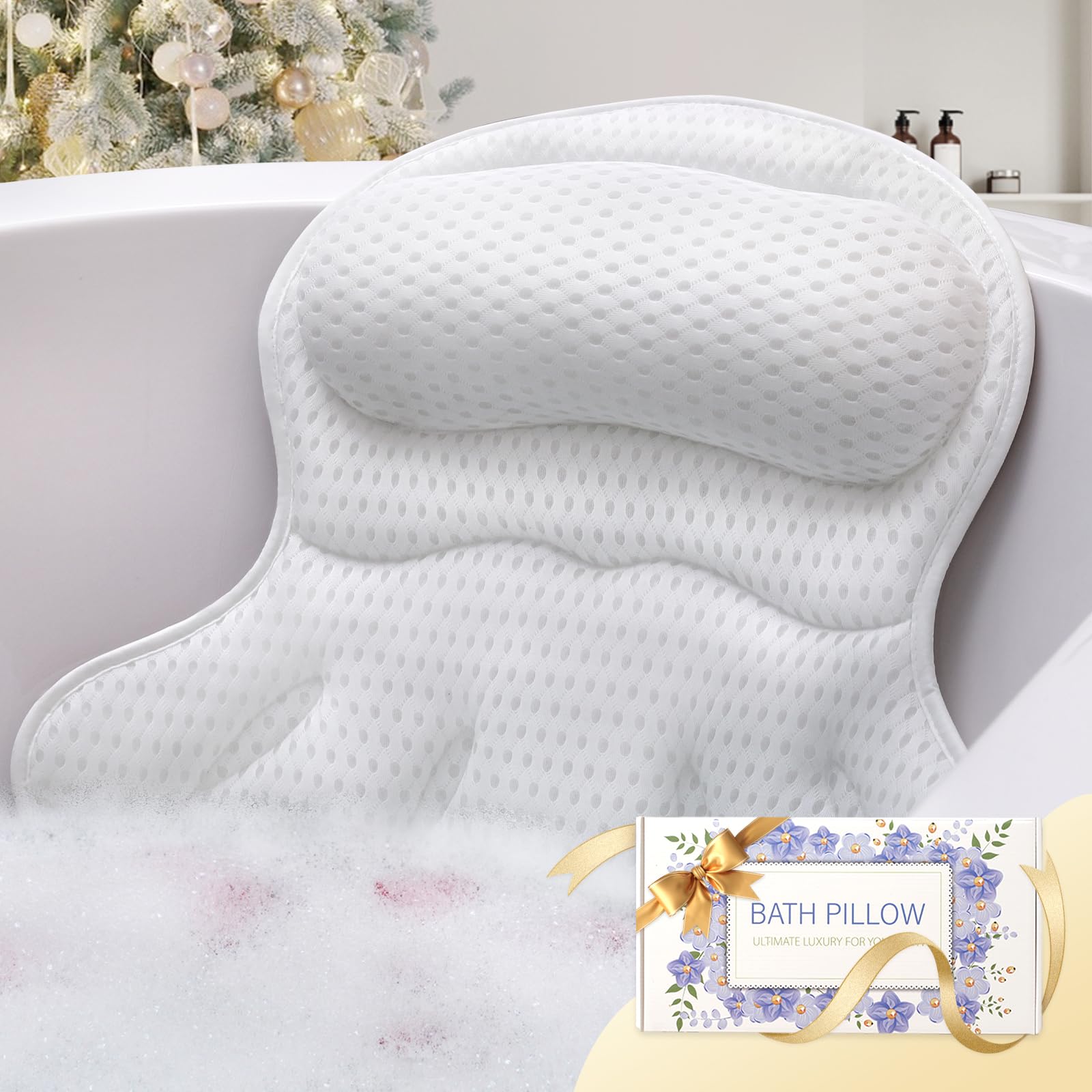 Binobella oreiller de bain soutien-tête pour un confort optimal