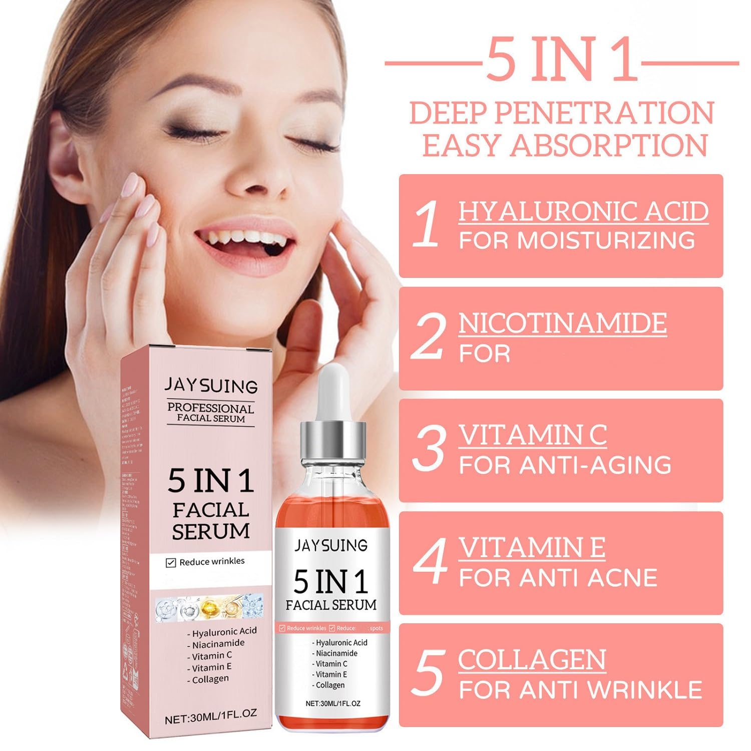 Bio-Colo sérum vitamine C hyaluronique visage, absorption rapide et hydratation durable