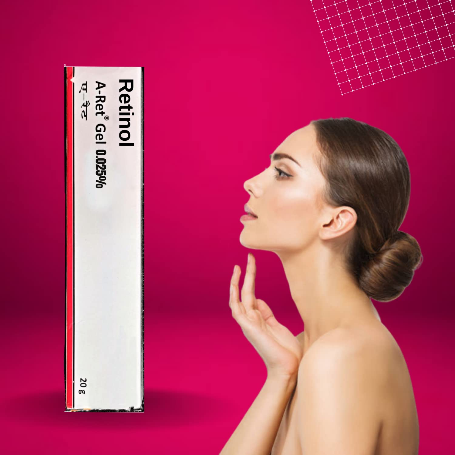 Avant-après imaginé avec Bio Mystery Retinol Gel sur taches et rides.