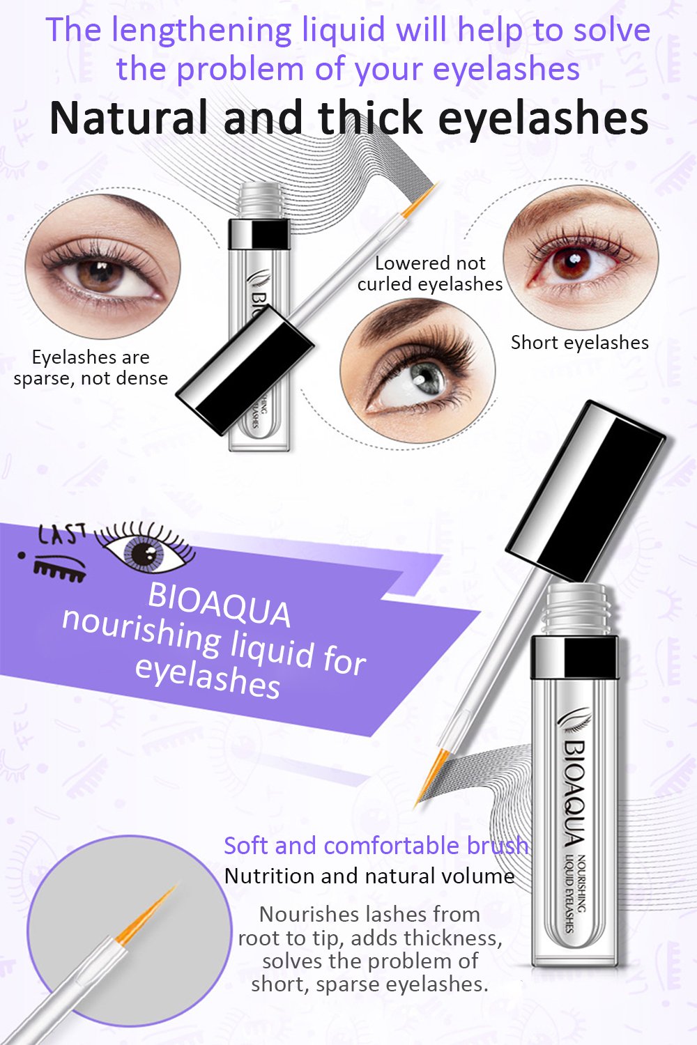 BIOAQUA Brosse douce assure une application confortable.