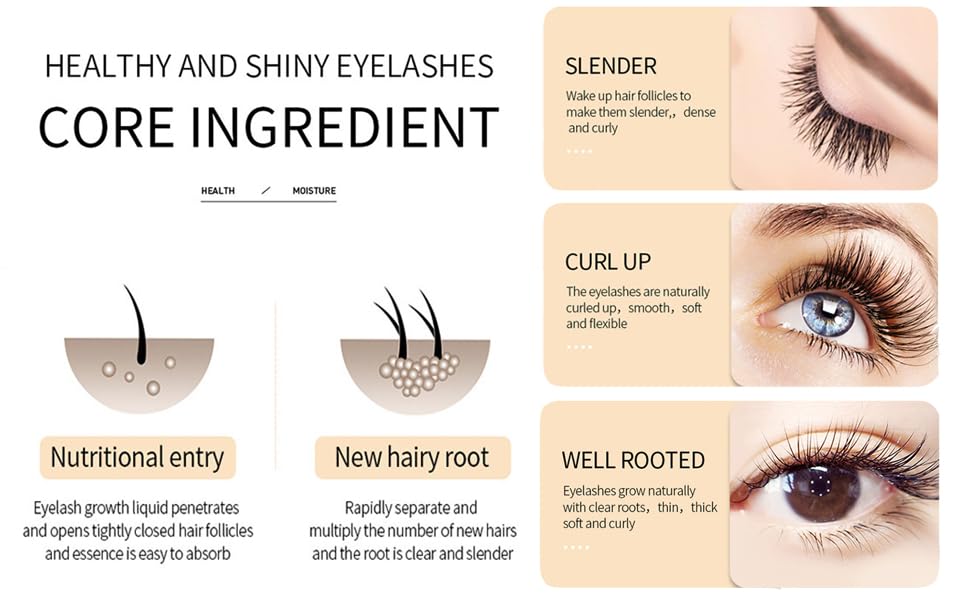BIOAQUA Sérum sourcils stimule la croissance pour des sourcils plus épais.
