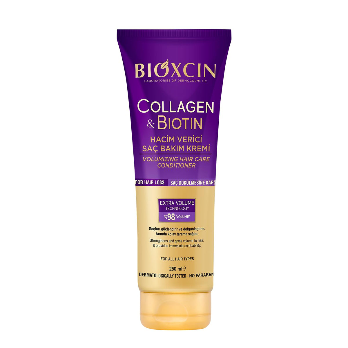 BIOXCIN Collagen Biotin – Crème volume boucles : cheveux plus volumineux et brillants.