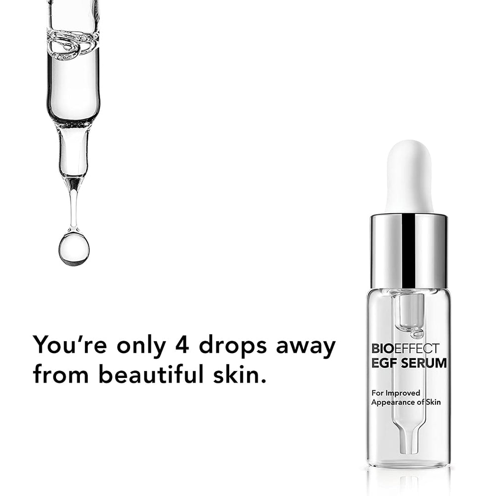 Visage après usage du serum EGF, peau hydratée et confortable