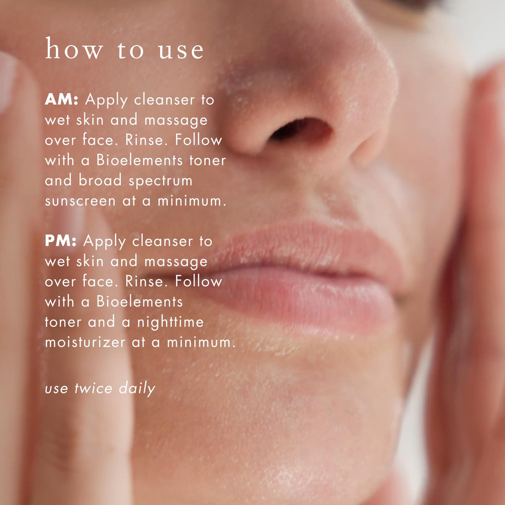 Bioelements Décongestant Cleanser – emballage sobre et professionnel