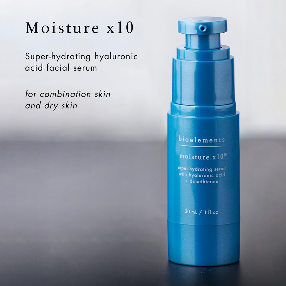 Bioelements Hydratation x10 application quotidienne, rituel simple après nettoyage.