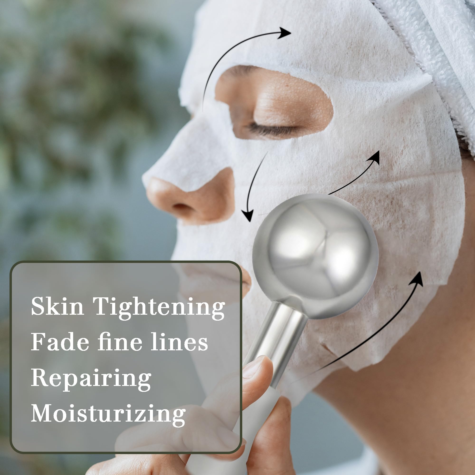 BIOESTHE globe de glace – utilisé sur visage et yeux pour un réconfort apaisant.