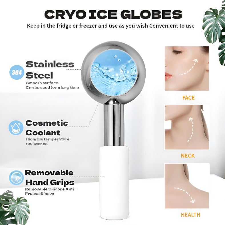 BIOESTHE globe de glace – idéale pour routine beauté matin et soir.