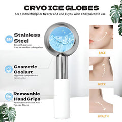 BIOESTHE globe de glace – idéale pour routine beauté matin et soir.