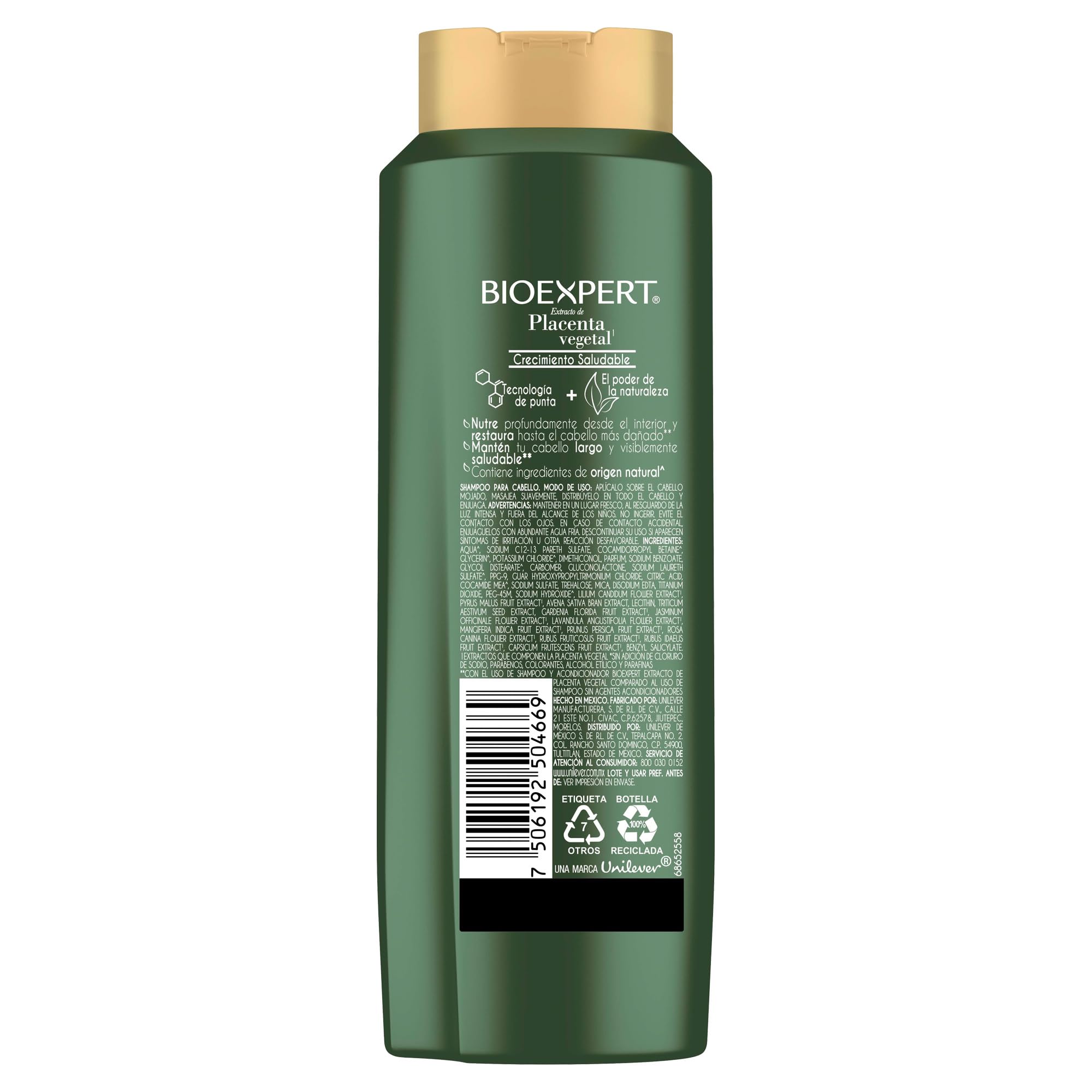Bioexpert Shampoing texture cremeuse sur cheveux, application facile.