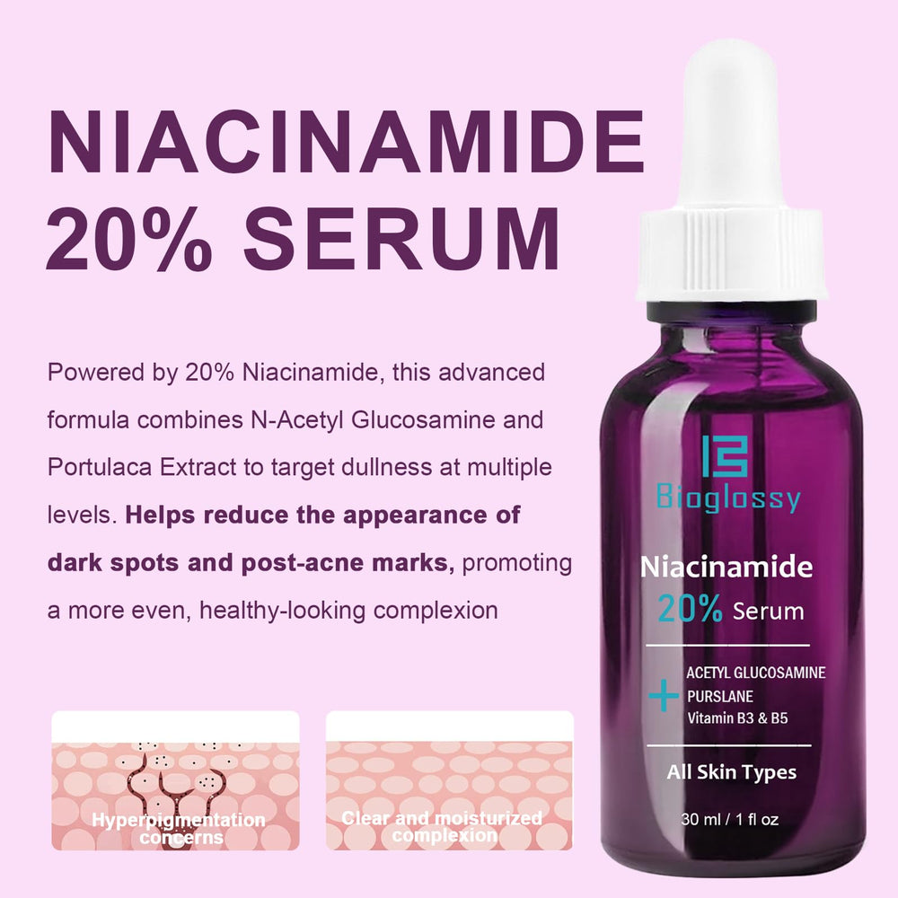 Teint plus lumineux et uniforme avec le sérum Bioglossy.