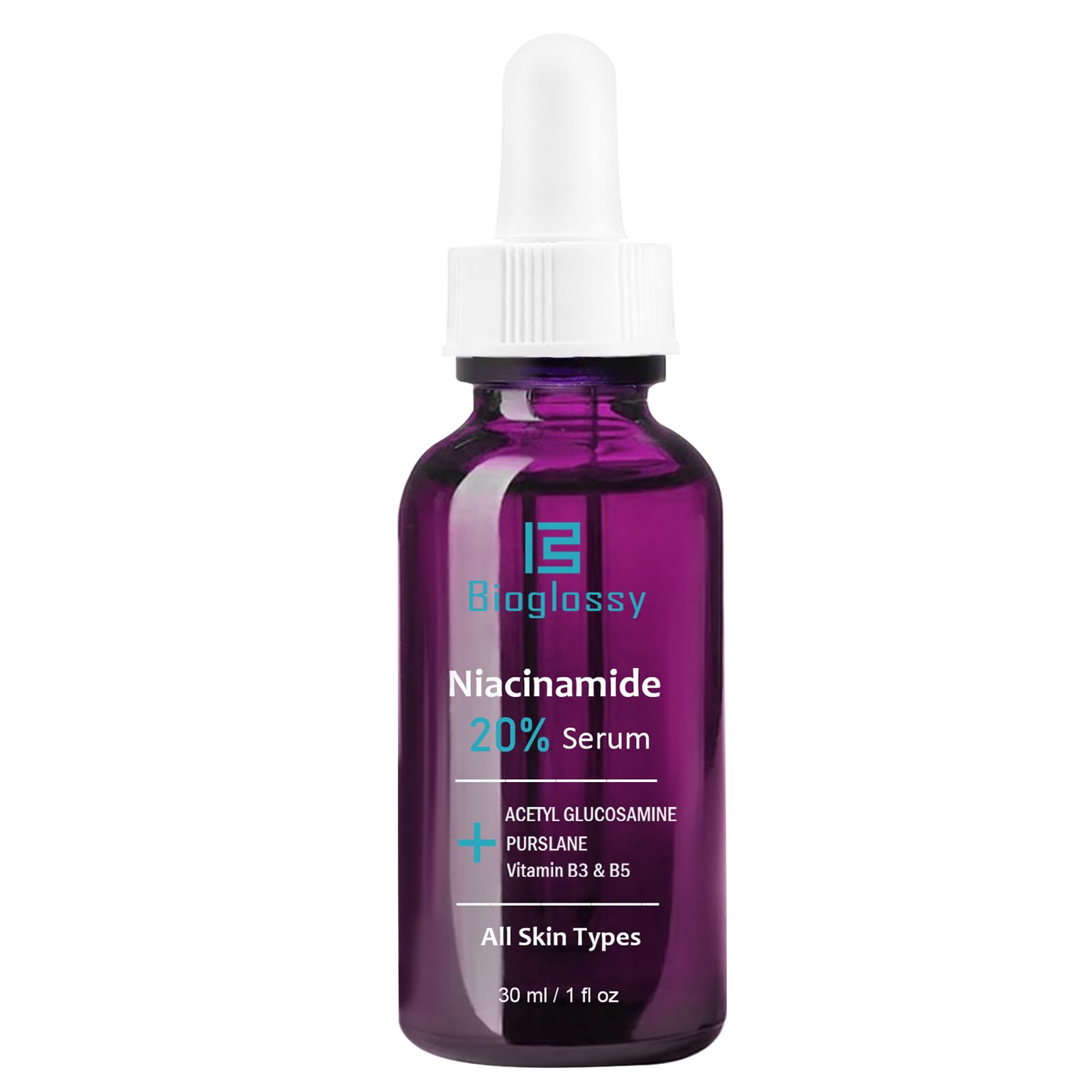 Teint uniforme et maîtrise des rougeurs avec Bioglossy Niacinamide.