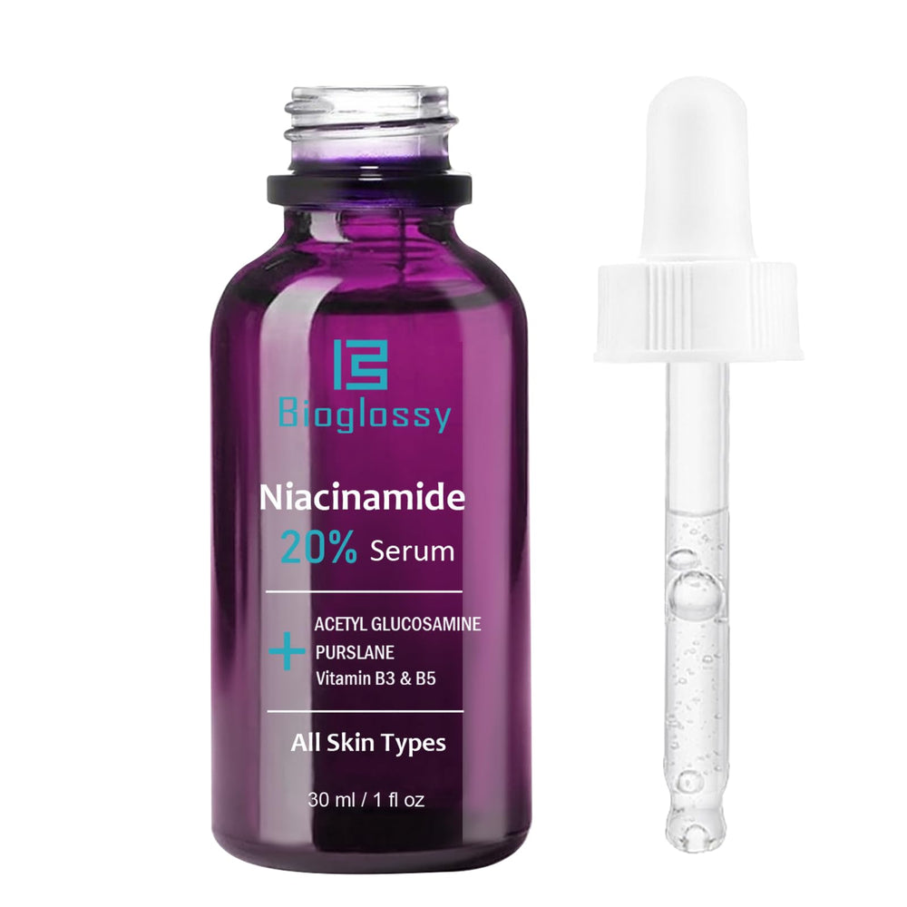 Texture légère et non grasse du Bioglossy Niacinamide 20%.