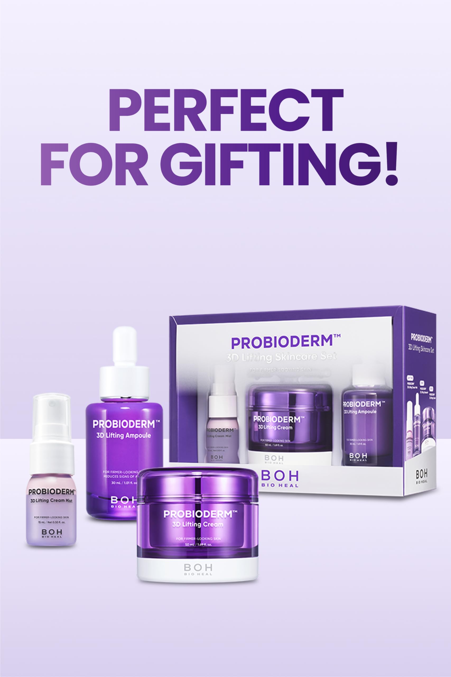 Peau lumineuse après usage: effet hydratant visible avec Probioderm 3D lifting