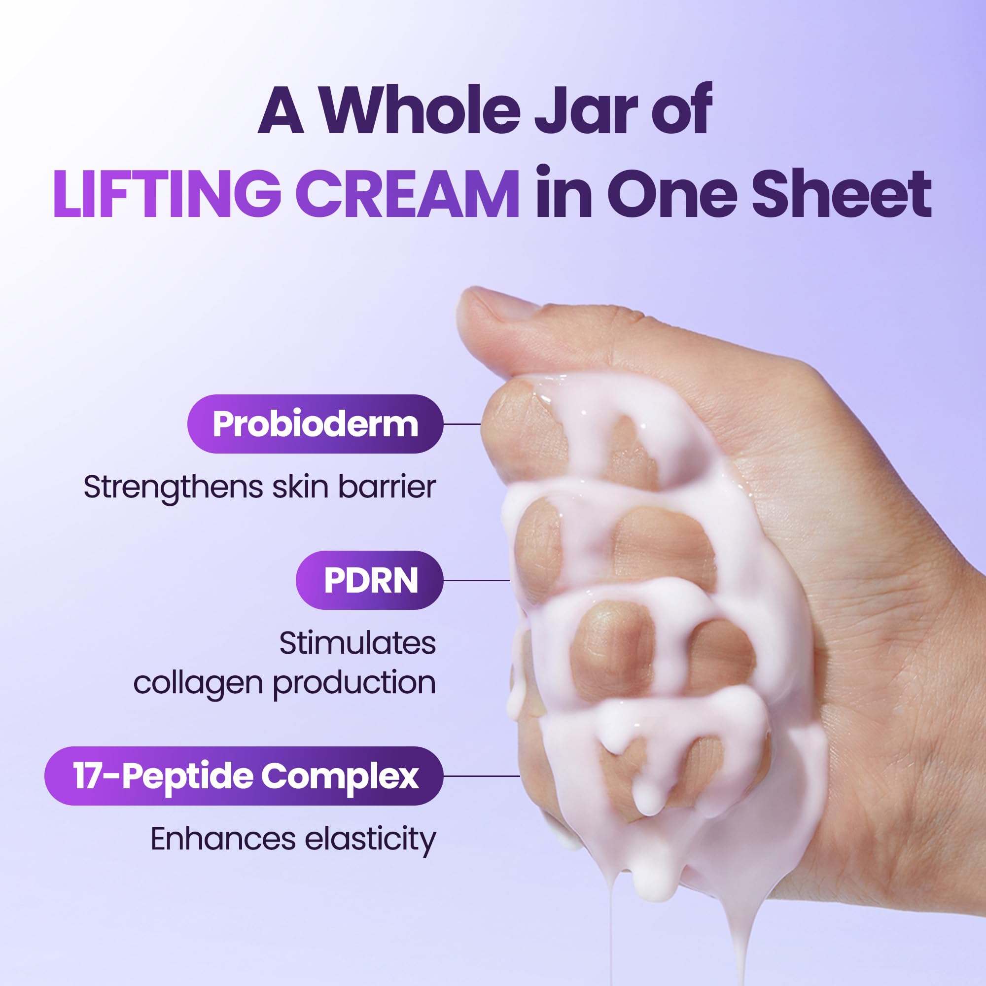 BIOHEAL BOH Probioderm 3D liftant peptides et PDRN pour lisser les ridules.