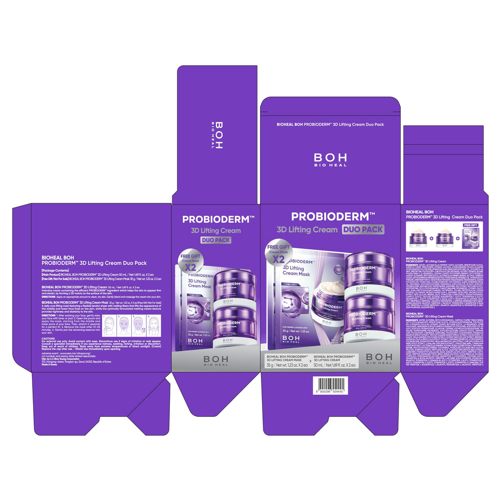 Bioheal Boh ProBioDerm ingrédients 17-peptide, concentration visible pour densité et fermeté.