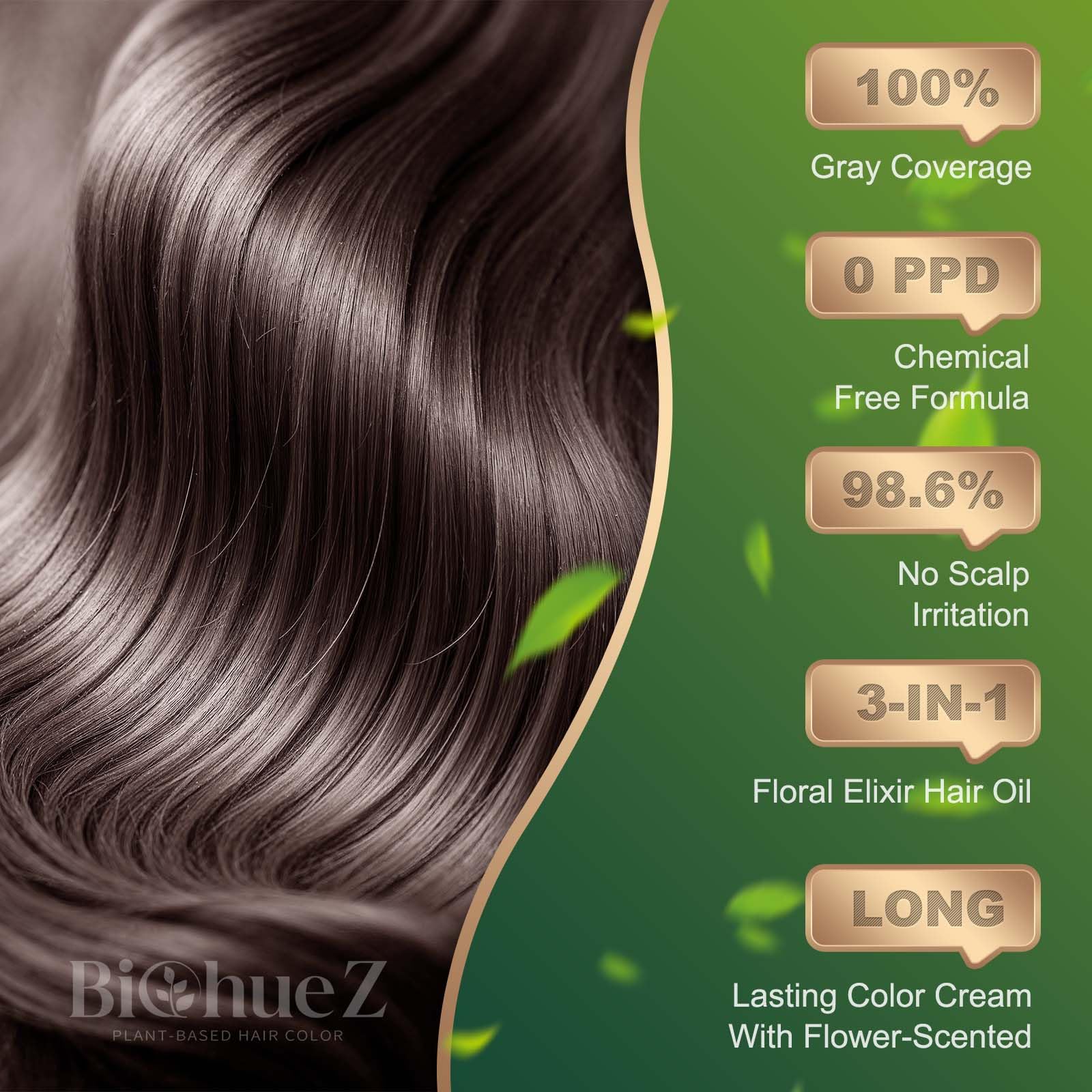BioHueZ huile essentielle florale pour cheveux, soin pré-coloration et hydratation