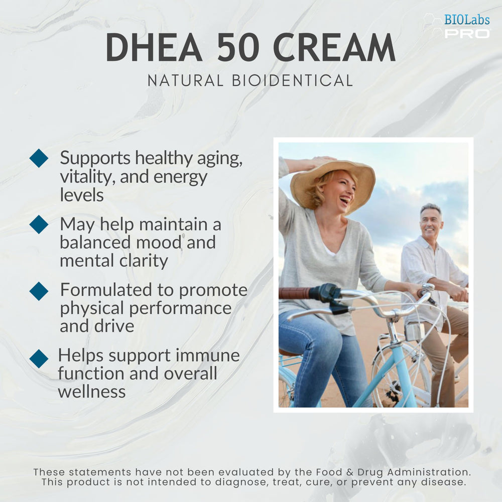 Biolabs Pro DHEA Cream — absorption rapide et non grasse.