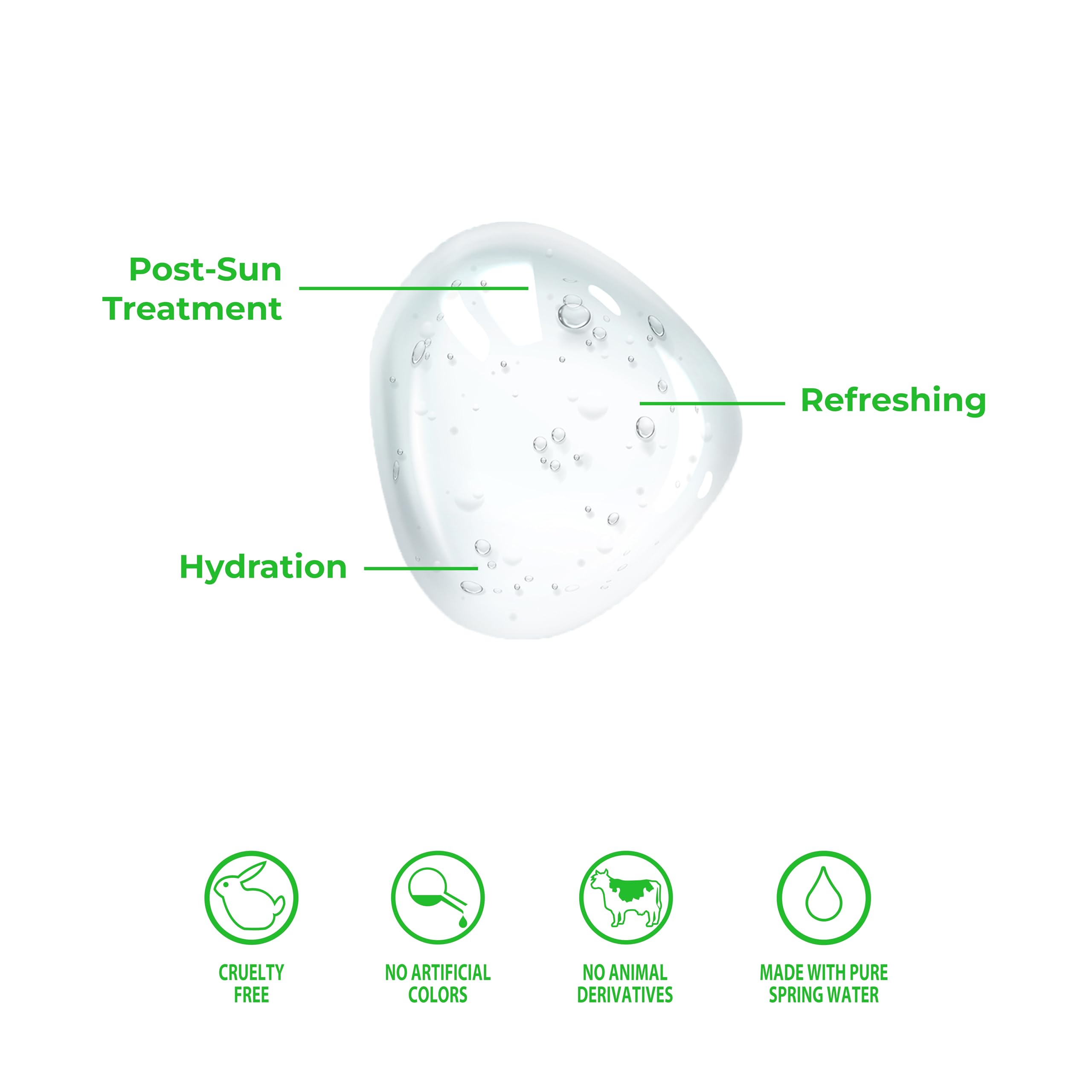 Bioland Aloe Vera Gel application on skin, for daily moisture and balance